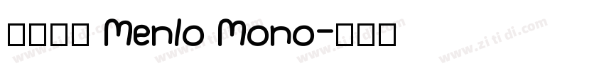 微软雅黑 Menlo Mono字体转换